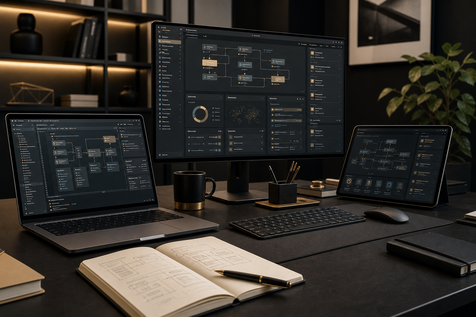 Premium software operations workspace